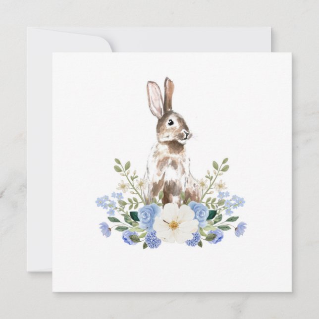 Baby Shower Bunny Blank Cards (Front)