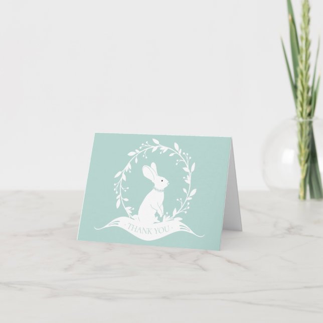 Baby shower Bunny Neutre Merci Note (Devant)