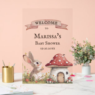 Baby shower Bunny vintage Bienvenue