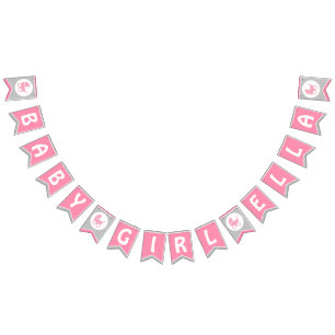Baby Shower Bunting Flag /Banner for Baby Girl