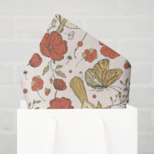 Baby Shower   Butterflies & Blossoms Poetic Floral Tissue Paper