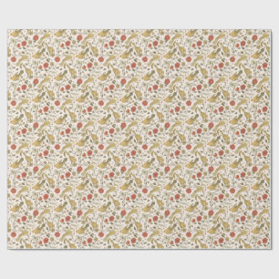 Baby Shower   Butterflies & Blossoms Poetic Floral Wrapping Paper
