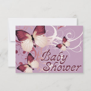 baby shower : butterflies invitation