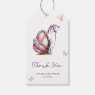 Baby Shower Butterfly Thank You Gift Tags