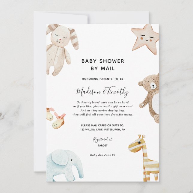 Baby Shower by Mail invitation (Front)