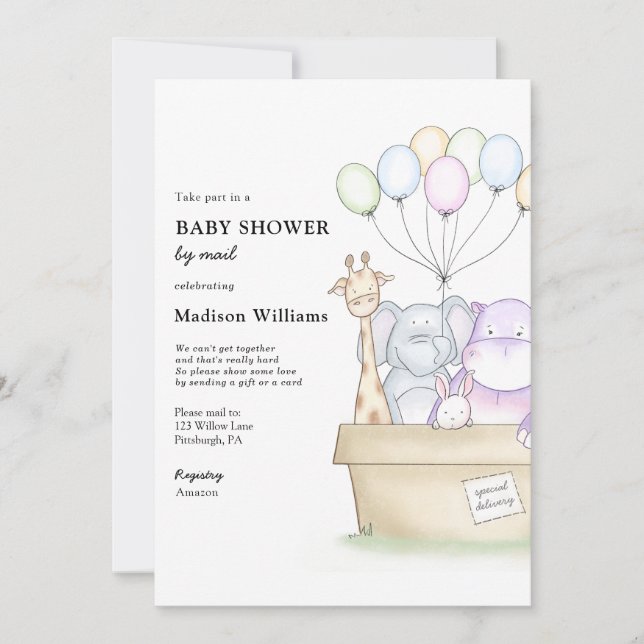 Baby Shower by Mail Invitation (Front)