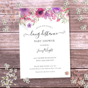 Baby Shower By Mail Long Distance Sprinkle Floral Invitation