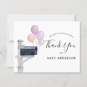 Baby Shower by Mail Pink Balloons Thank You