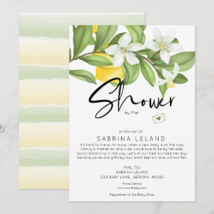 Baby Shower by Mail Vintage Lemons and Blossoms Invitation