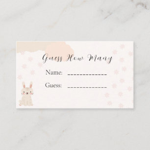 Baby Shower Candy Guessing Game Cards