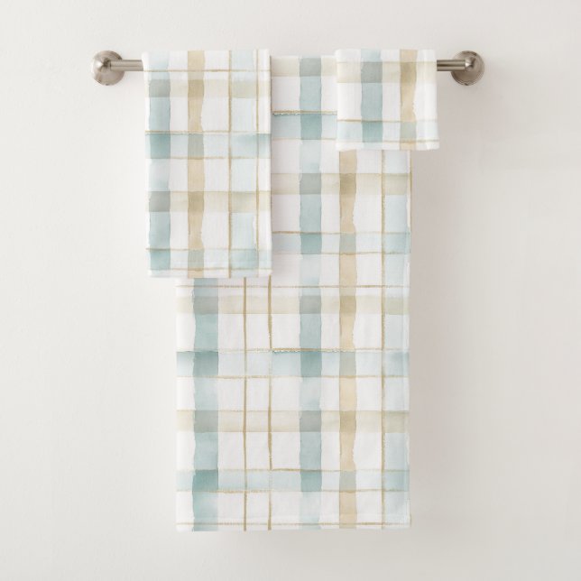 Baby Shower carreaux bleu crème blanc (En situation)