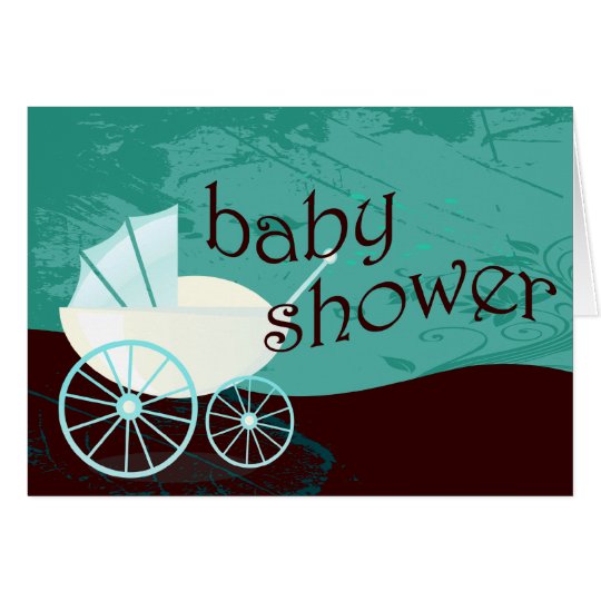 Baby Shower : carriage : Card