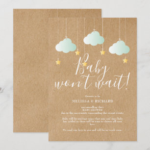 Baby shower, carte d'annulation d'arrosage
