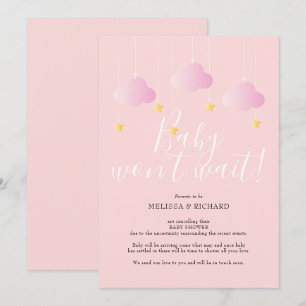 Baby shower, carte d'annulation d'arrosage