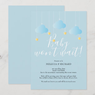 Baby shower, carte d'annulation d'arrosage