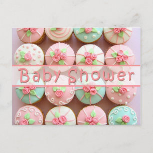 Baby shower - Carte postale Cupcakes