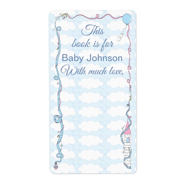 Baby shower "Castle Pink" Boite de plaque de 8 (Devant)