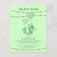 Baby Shower Cat And Kitten Invitation By Mail