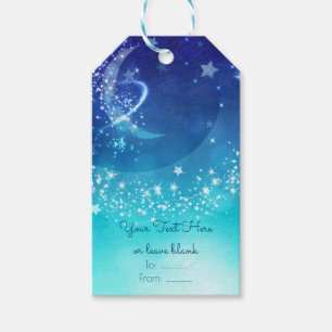 Baby Shower Celestial Moon Sparkle Sky Party Favou Gift Tags