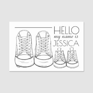 Baby Shower Christening Baptism Infant Babysitter Name Tag