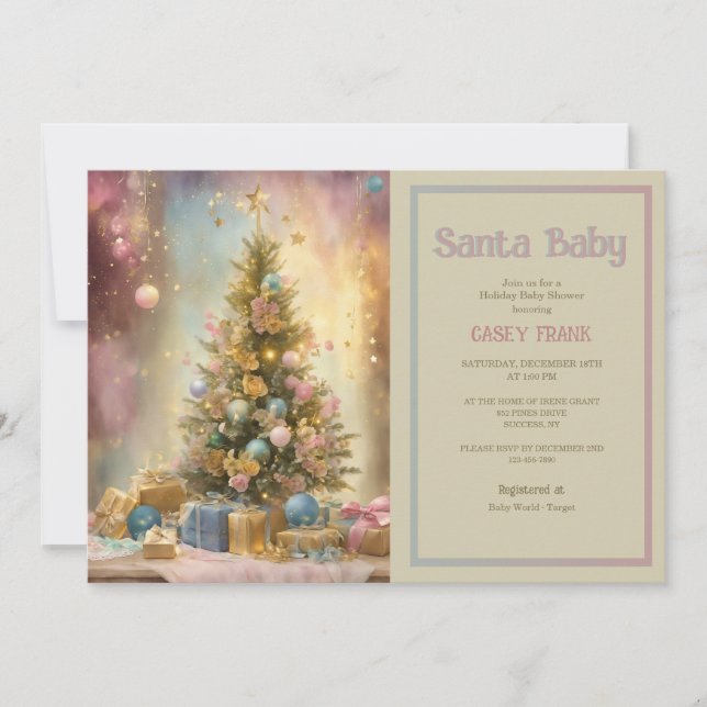 Baby Shower Christmas Invitation (Front)