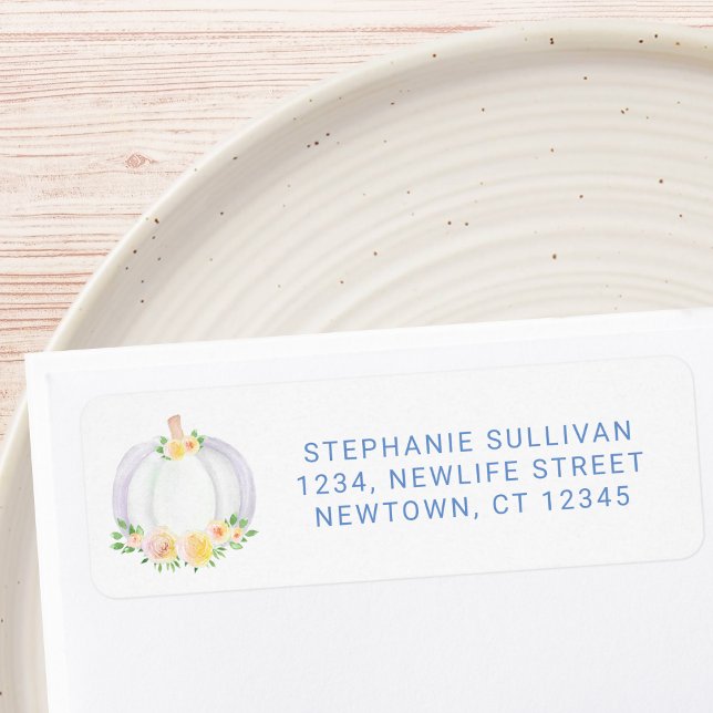 Baby shower citrouille Adresse de retour (Créateur téléchargé)