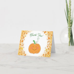 Baby shower citrouille mignon Merci automne