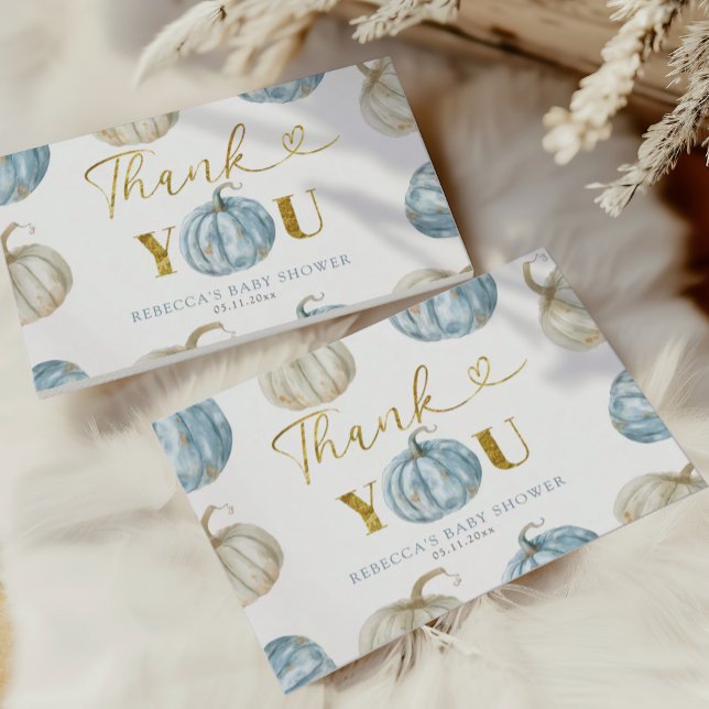 Baby shower Citrouille Pastel Boy Merci (Créateur téléchargé)