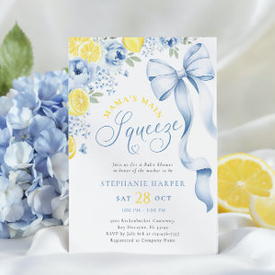 Baby shower Citrus bleu Invitation