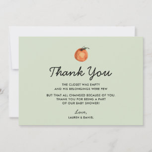 Baby shower Citrus Neutre Genre Merci Cartes