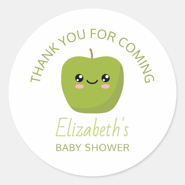 Baby Shower Classic Round Sticker (Front)
