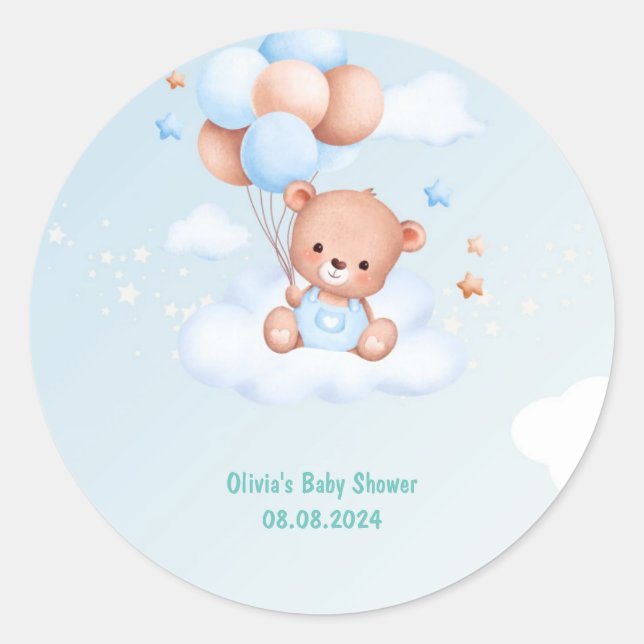 BABY SHOWER   CLASSIC ROUND STICKER (Front)