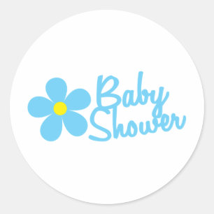 baby shower classic round sticker