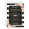 Baby Shower Classy Floral Gold Black White Stripes