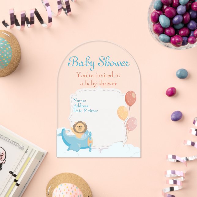 Baby Shower Clear Acrylic Invitation Card 7 (Insitu (Celebration))