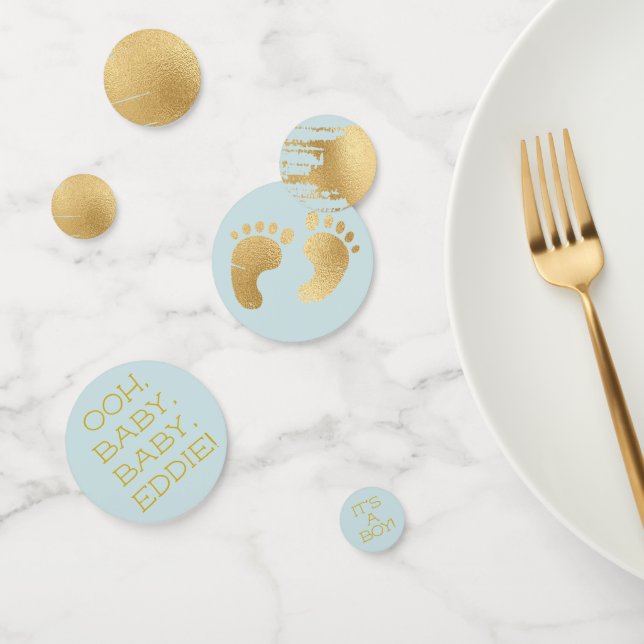Baby shower Confetti Classic Bleu N Or (Groupe)