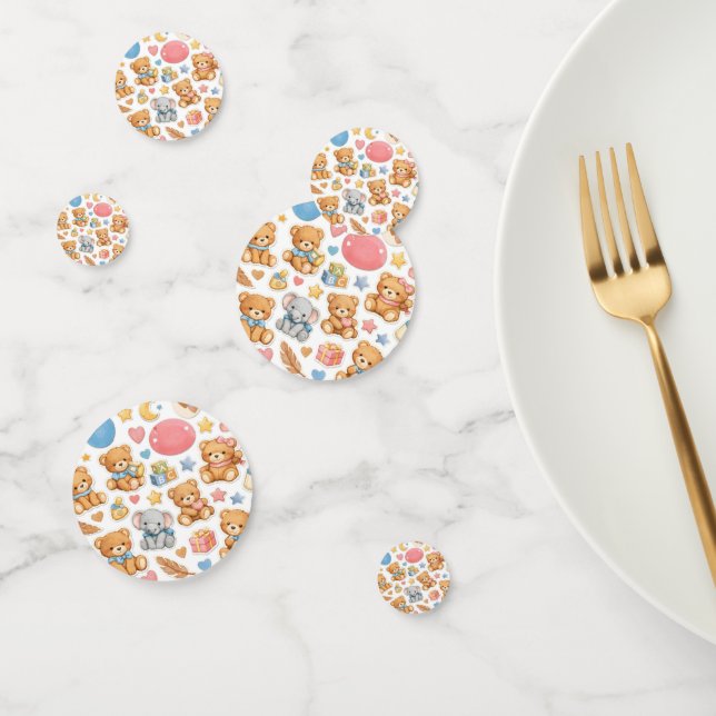 Baby Shower Confetti Teddy Bear Table Decor | Cute (Group)