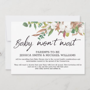 Baby Shower Corona Virus Cancellation Card