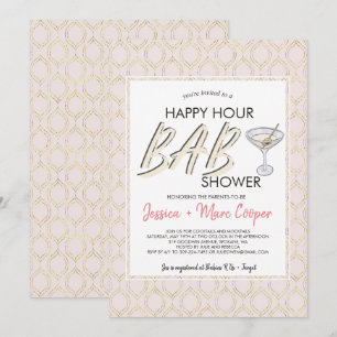 Baby shower couple   Carte Happy Hour
