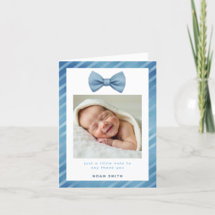 Baby shower Cravate de Merci de Carte photo de  bl