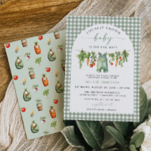 Baby shower cultivé localement Invitation Sage Gre