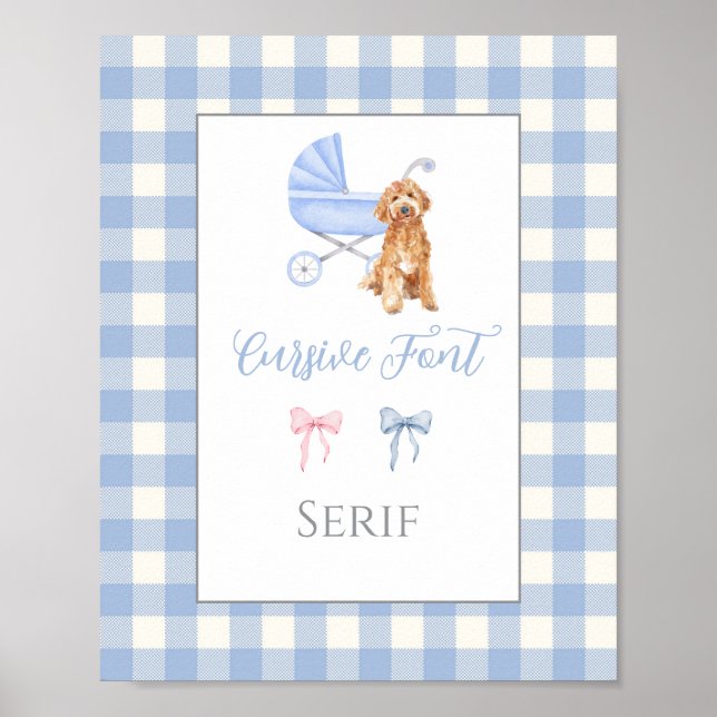Baby Shower Customizable Game Poster (Front)