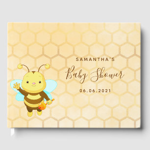 Baby Shower cute bumble bee honeycomb Guest Book