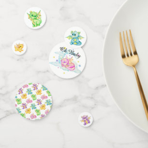Baby Shower Cute Dragon Confetti