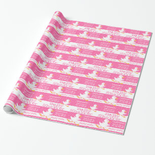 Baby Shower cute duck pink custom wrapping Wrapping Paper