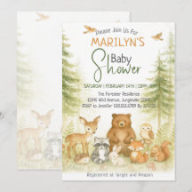Baby Shower Cute Woodland Baby Animals