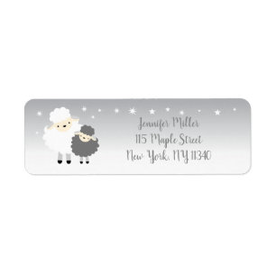 Baby shower d'agneau gris et blanc