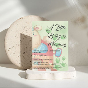 Baby shower d'agneau pour bébés mignon Invitation