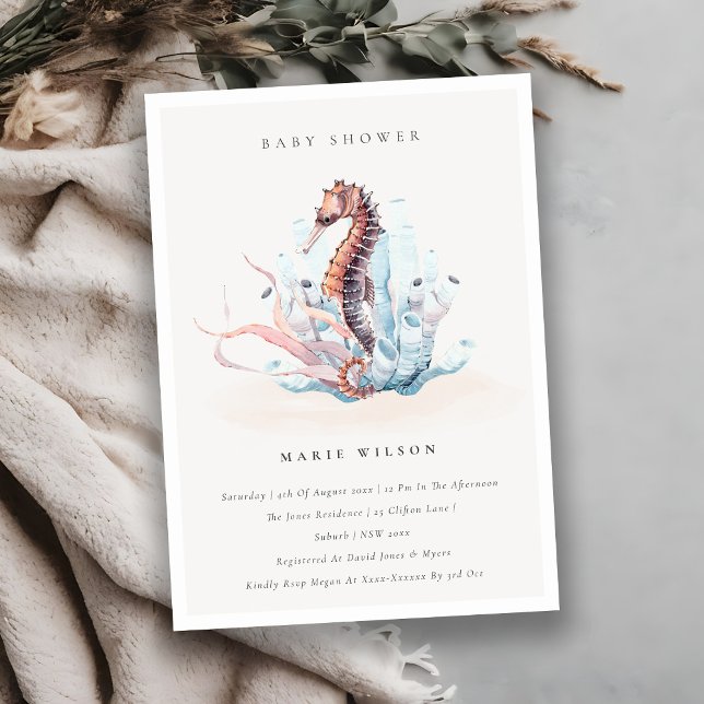 Baby shower d'algues sous-marines Invitation (Créateur téléchargé)