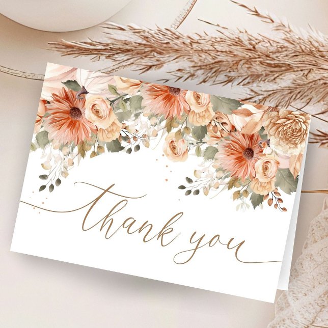 Baby shower D'Amour Automne Plié Merci (Créateur téléchargé)